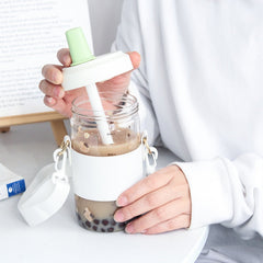 Korean Style Boba Tea Glass Bottle (500ml)