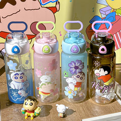 Shinchan Cartoon Borosilicate Portable Kids Water Bottle