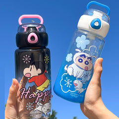 Shinchan Cartoon Borosilicate Portable Kids Water Bottle