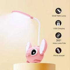 Lilo & Stitch Foldable Rechargeable Desk Lamp with Pencil Sharpener