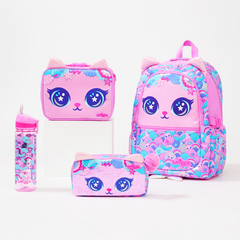 Smiggle Pink Cute Cat Eye Large Capacity 16 inch Girls Backpack Combo