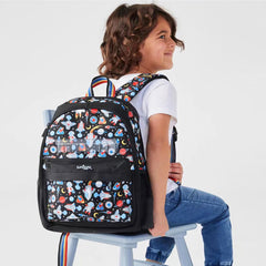 Black Space Ship Kindergarten Medium Size School Bag