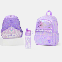 Smiggle New Disney Princess 16 inch School Bag with Small Bag Combo