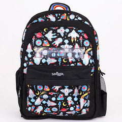 Black Space Ship Kindergarten Medium Size School Bag